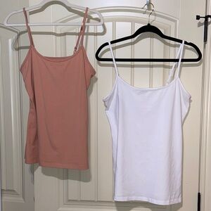 Sonoma Everyday Cami Tanks - White and Blush Beige